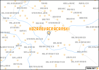 map of Kozarevac Račanski