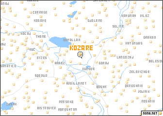 map of Kozarë