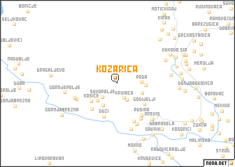 map of Kozarica