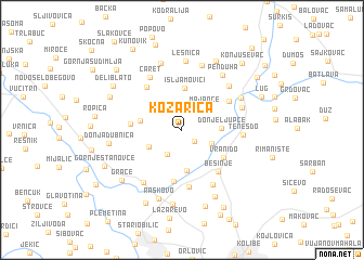 map of Kozarica