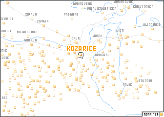 map of Kozarice
