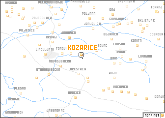 map of Kozarice