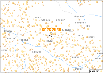 map of Kozaruša