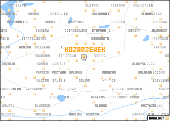 map of Kozarzewek