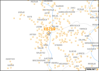 map of Kožđa