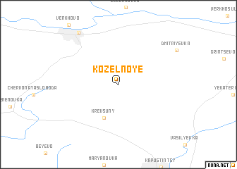 map of Kozelʼnoye