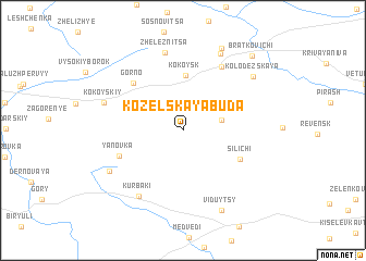 map of Kozelʼskaya Buda