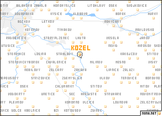 map of Kozel