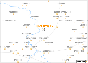 map of Kozenyaty