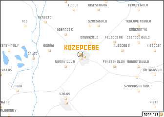 map of Középcebe