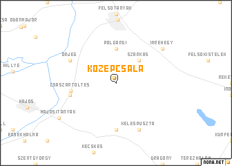 map of Középcsala