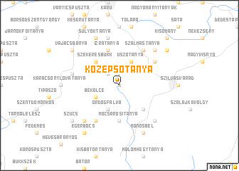 map of Középsőtanya