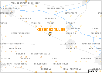 map of Középszállás