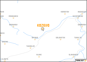 map of Kozevo