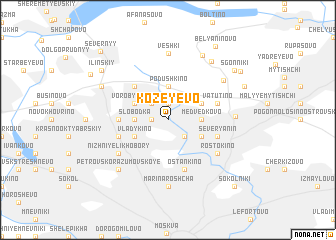 map of Kozeyevo