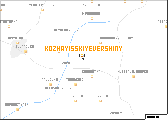 map of Kozhay-Isskiye Vershiny