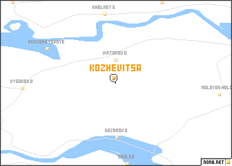 map of Kozhevitsa