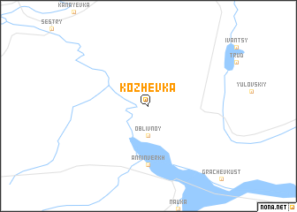 map of Kozhevka