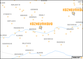 map of Kozhevnikovo