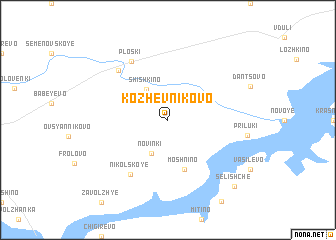 map of Kozhevnikovo