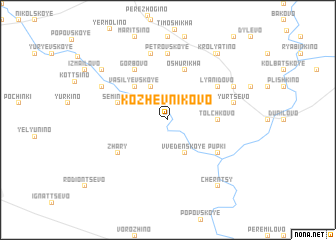 map of Kozhevnikovo