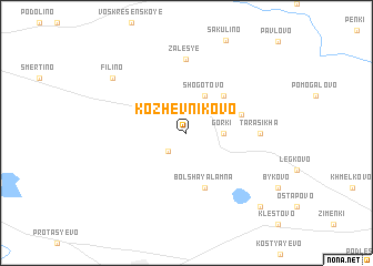 map of Kozhevnikovo