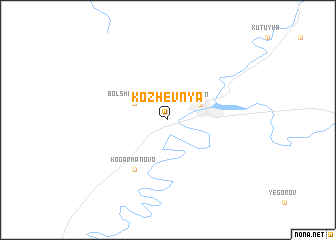 map of Kozhevnya