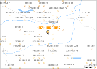 map of Kozhina Gora