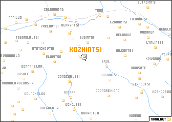 map of Kozhintsi