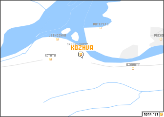 map of Kozhva