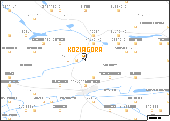 map of Koziagóra