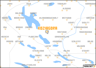 map of Kozia Góra