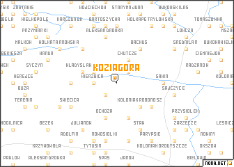 map of Kozia Góra