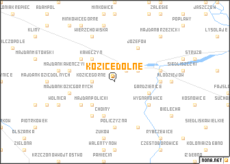 map of Kozice Dolne