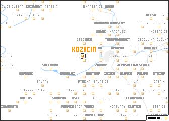 map of Kozičín