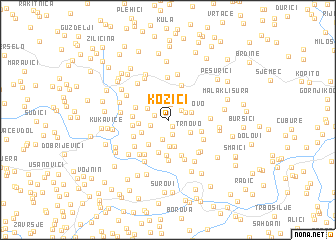 map of Kozići