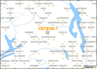 map of Koziedoły