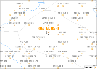 map of Kozielaski