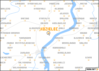 map of Kozielec