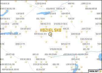 map of Kozielsko