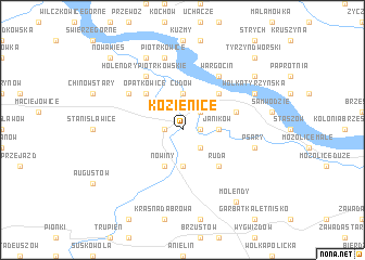 map of Kozienice