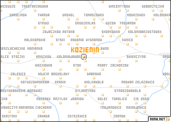 map of Kozienin