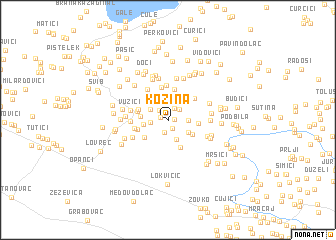 map of Kozina