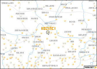 map of Kozinci