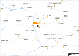 map of Kozinka