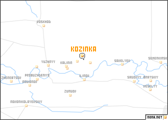 map of Kozinka