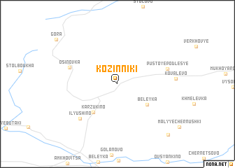 map of Kozinniki