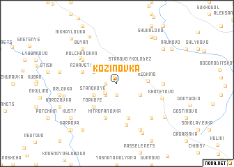 map of Kozinovka