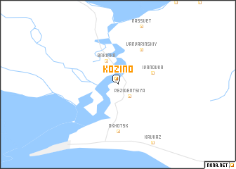 map of Kozino