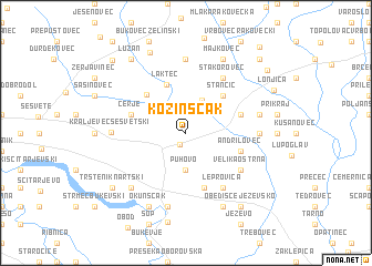 map of Kozinšćak